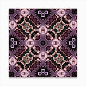 Purple Texture Abstract Mandala Canvas Print
