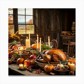 Thanksgiving Table 3 Canvas Print