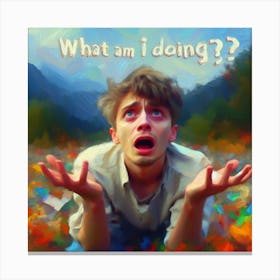 What Am I Doing Canvas Print