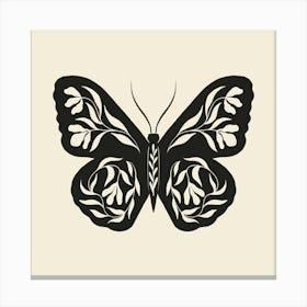 Folk Art Butterfly 02 - Ink Canvas Print