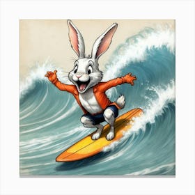 Bunny Surfboard 6 Canvas Print