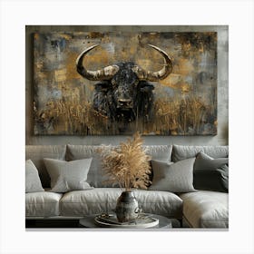 Bull Painting Canvas Print