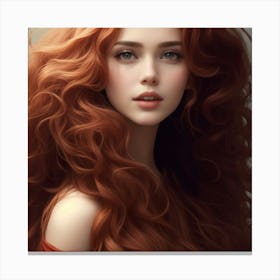 Beautiful Red Haired Girl Canvas Print