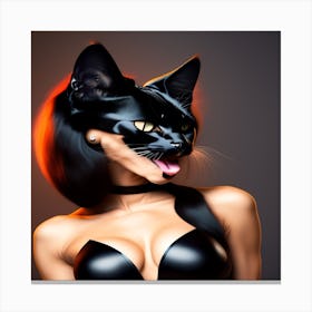 Black Cat Canvas Print