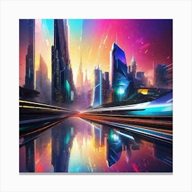 Futuristic City 127 Canvas Print