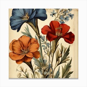 Vintage Flowers Canvas Print