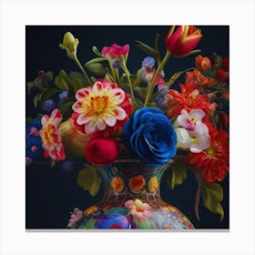 Flowers In A Vase Canvas Print