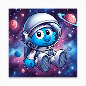 Smurfs In Space 3 Canvas Print