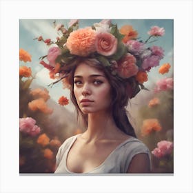 Flower Girl Canvas Print