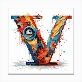 Letter V Canvas Print