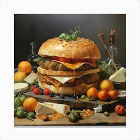 Burger Canvas Print