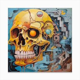 'Robot Skull' Canvas Print