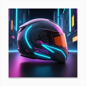 Neon Helmet 4 Canvas Print