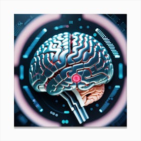3d Rendering Of A Human Brain 7 Canvas Print