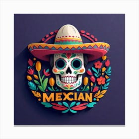 Mexican Skull 23 Canvas Print