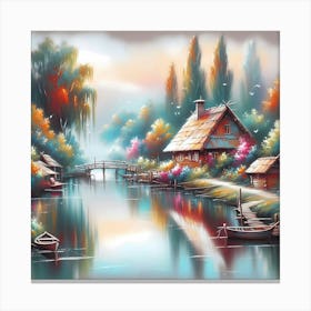 House By The Water 1 Canvas Print