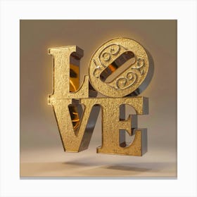 Love gold Canvas Print