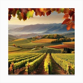 Autumn Vineyards 15 Canvas Print