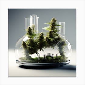 Futuristic Smoking Weed Solutions Canvas Print