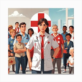 Red Cross Canvas Print