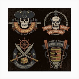 Pirate Emblems Canvas Print