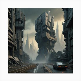 Futuristic Cityscape 1 Canvas Print