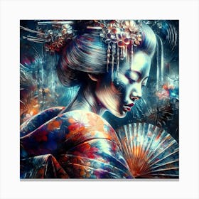 Japan Traditional Geisha Illustration By Ad 87 Canvas Print