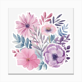 Watercolor Flowers 4 Canvas Print