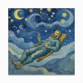 Lunar Serenity: Resting in the Night Canvas Print