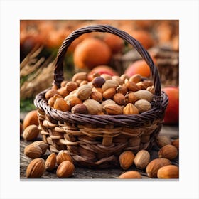 Basket Of Nuts 1 Canvas Print