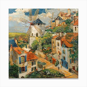 Van Gogh Style: Montmatre Series. 1 Canvas Print