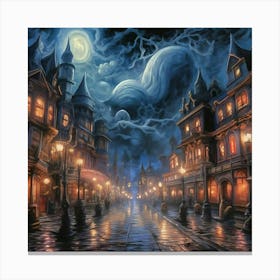 Haunted Town Canvas Print