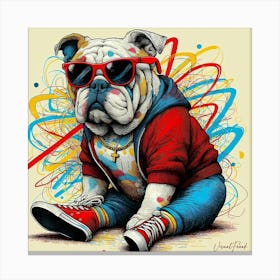 Lazy Bulldog Canvas Print