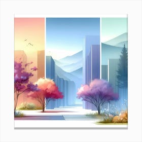 Autumn Cityscape Canvas Print