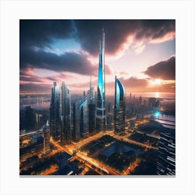 Dubai Skyline 3 Canvas Print