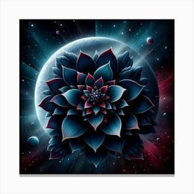 Flower In Space Canvas Print