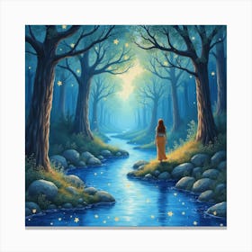 Girl In The Forest 1 Canvas Print