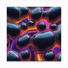 Abstract Bubbles rocks Canvas Print