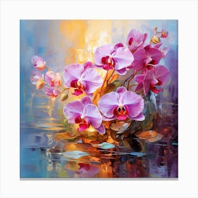 Orchids In Water Canvas Print