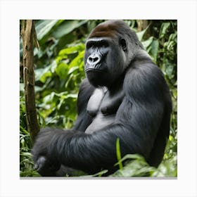 Gorilla In The Forest Canvas Print