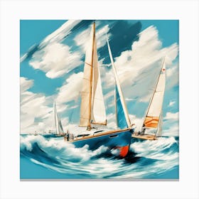 Yacht race Canvas Print