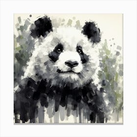 Panda Bear Watercolor panda Art, painting Canvas Print
