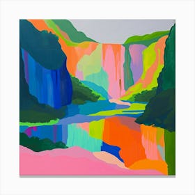 Colourful Abstract Plitvice Lakes National Park Croatia 3 Canvas Print