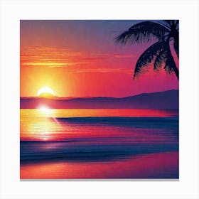 Sunset At The Beach 139 Canvas Print