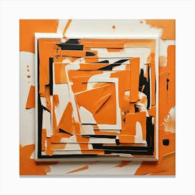 Default Orange Abstract Square Art Print 1 Canvas Print