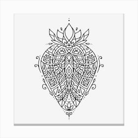 Strawberry Mandala Canvas Print