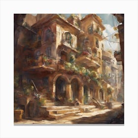 Cityscape Painting 1 Canvas Print