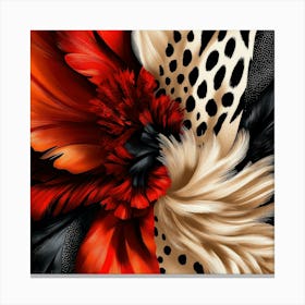 Wild Elegance: Abstract African Animal Prints on a Soft Beige Canvas Canvas Print