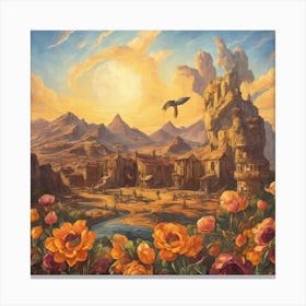 Land Of Flowers Canvas Print