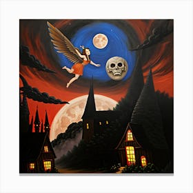 Angel And Skull Canvas Print